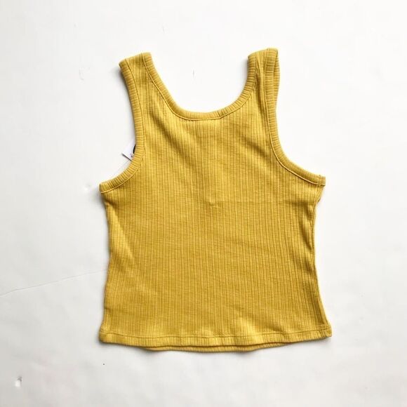 Old Navy NWT mustard ribbed tank top M(8Y) - Picture 5 of 5